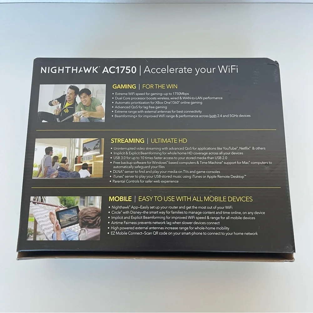 NETGEAR Nighthawk AC1750 Smart WiFi Router - Picture 7 of 9